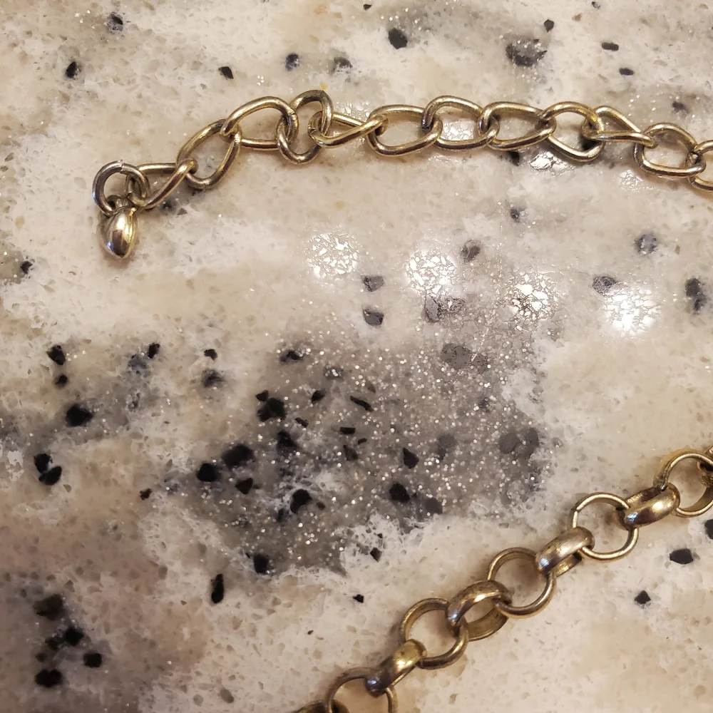 Francesca's Coral Statement Choker Necklace Goldtone w/chain extender